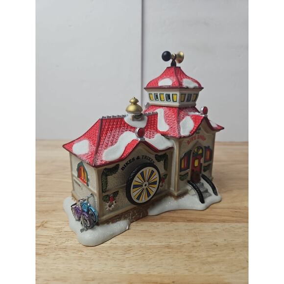 Dept 56 North Pole Bike Bicycle Shop Animated Wheel #4025281 Box & Cord Works - Picture 16 of 16